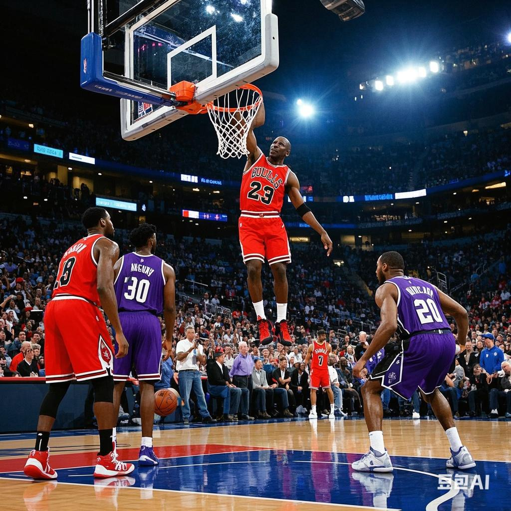 顶尖篮球选手比拼在赛场上，激烈火拼展现实力